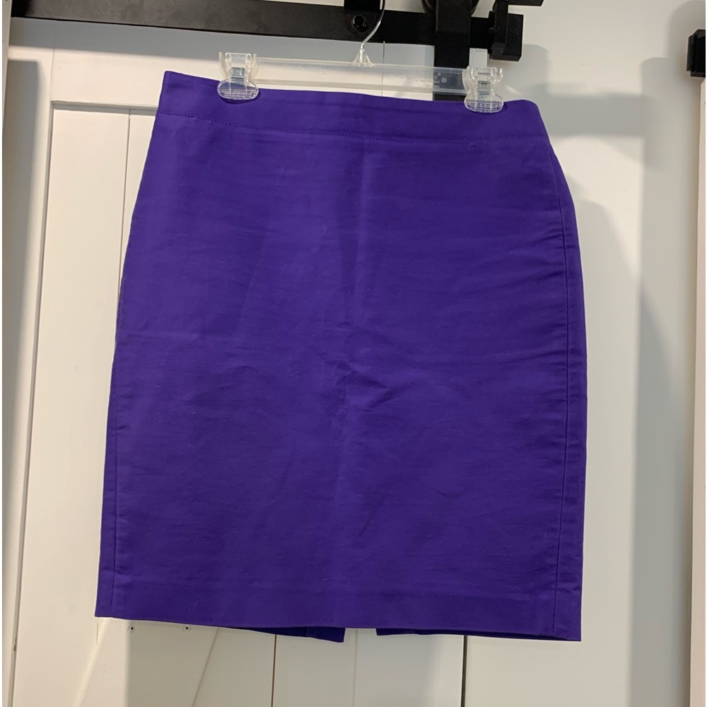 J. Crew No. 2 Pencil Skirt Royal Purple (8)